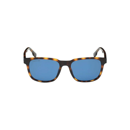 Lacoste Brown Injected Sunglasses with Blue Lenses, Model L980SRG-242, Size 54/18/145 mm, Brown Frame, Category 3