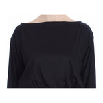 Versace Jeans Elegant Black Silk Blend Shift Dress Dress Versace Jeans Black