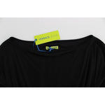Versace Jeans Elegant Black Silk Blend Shift Dress Dress Versace Jeans Black