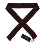 Dolce & Gabbana Bordeaux Silk Crown Chili Scarf Silk Scarves