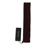 Dolce & Gabbana Bordeaux Silk Crown Chili Scarf Silk Scarves