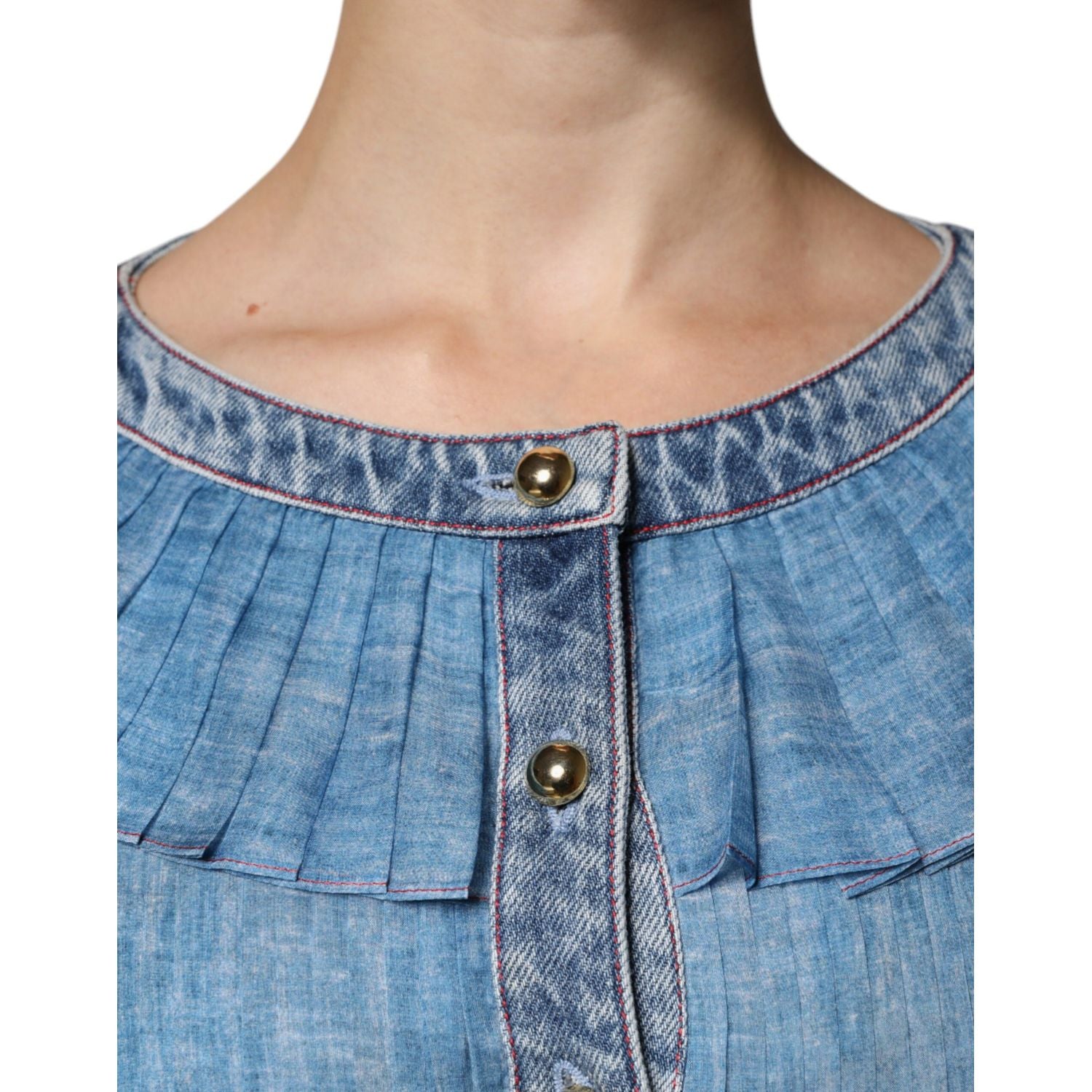 Philosophy Blue Layered Long Sleeve Dress