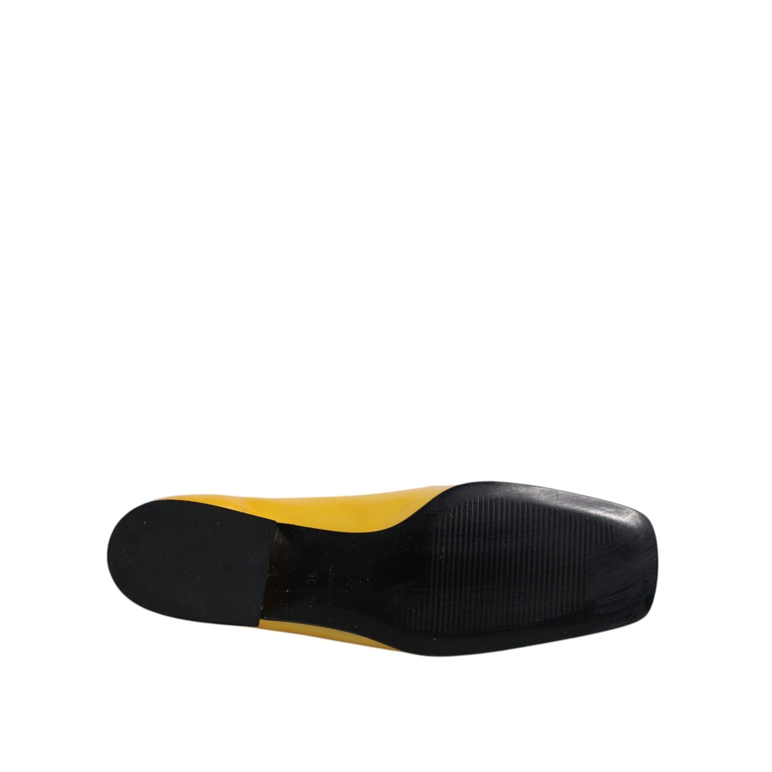 Dolce & Gabbana Yellow Leather Logo Plaque Slip On Mocassin Shoes