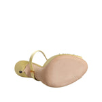 Dolce & Gabbana Yellow Crystal Slides KEIRA Sandals Shoes