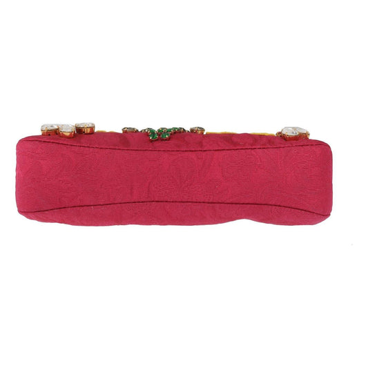 Dolce & Gabbana Elegant Evening Party Clutch in Pink Dolce & Gabbana Maroon