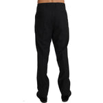 Dolce & Gabbana Black Wool Stretch Formal Trousers Jeans & Pants