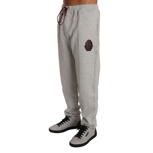 Billionaire Italian Couture Elegant Gray Hooded Sweatsuit Ensemble Billionaire Italian Couture Rosy Brown