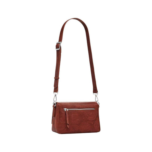 Desigual Brown Polyethylene Handbag Desigual Saddle Brown