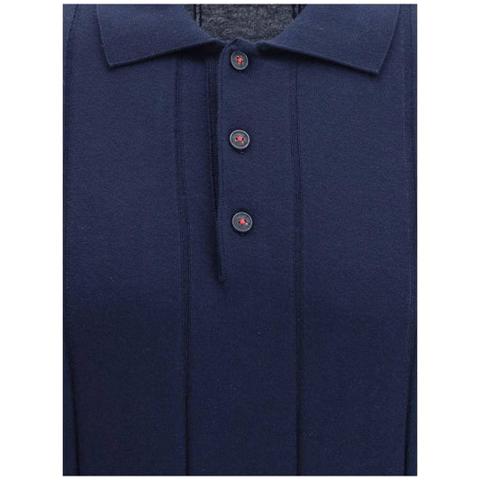 Kiton Ribbed Polo Shirt KI-UMK071660H001BLUSCURO-L