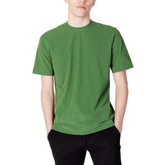 Suns Green Polyester T-Shirt Suns Dark Olive Green