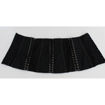 Dolce & Gabbana Elegant Black Floral Brocade Corset Belt Dolce & Gabbana Light Gray