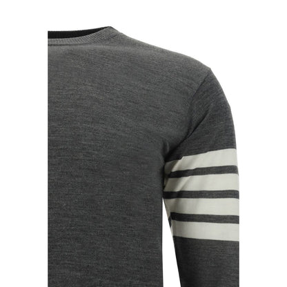 Thom Browne Gray Fleece Wool Sweatshirt