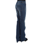Cavalli Blue Wash Cotton Stretch Boot Cut Jeans