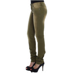 Cavalli Green Wash Slim Fit Cotton Stretch Jeans
