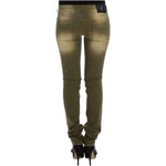 Cavalli Green Wash Slim Fit Cotton Stretch Jeans