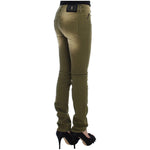 Cavalli Green Wash Slim Fit Cotton Stretch Jeans
