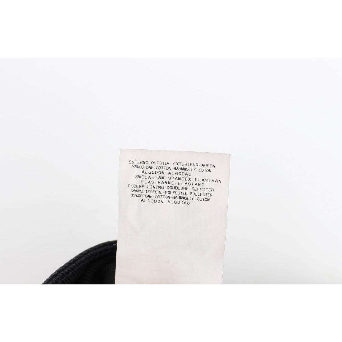 Cavalli Black Cotton Stretch Slim Skinny Fit Jeans