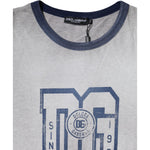 Dolce & Gabbana Gray Logo Print Cotton Crew Neck T-shirt TSH87460-50