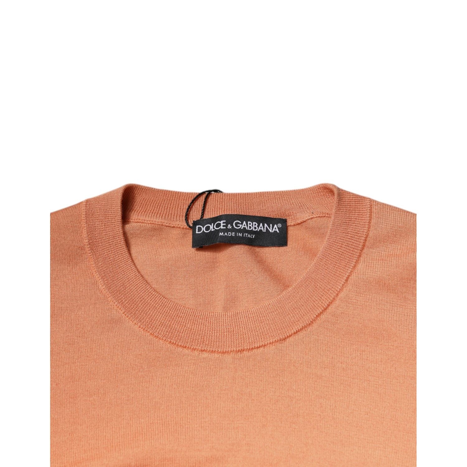 Dolce & Gabbana Beige Wool Crewneck Pullover Cropped Sweater