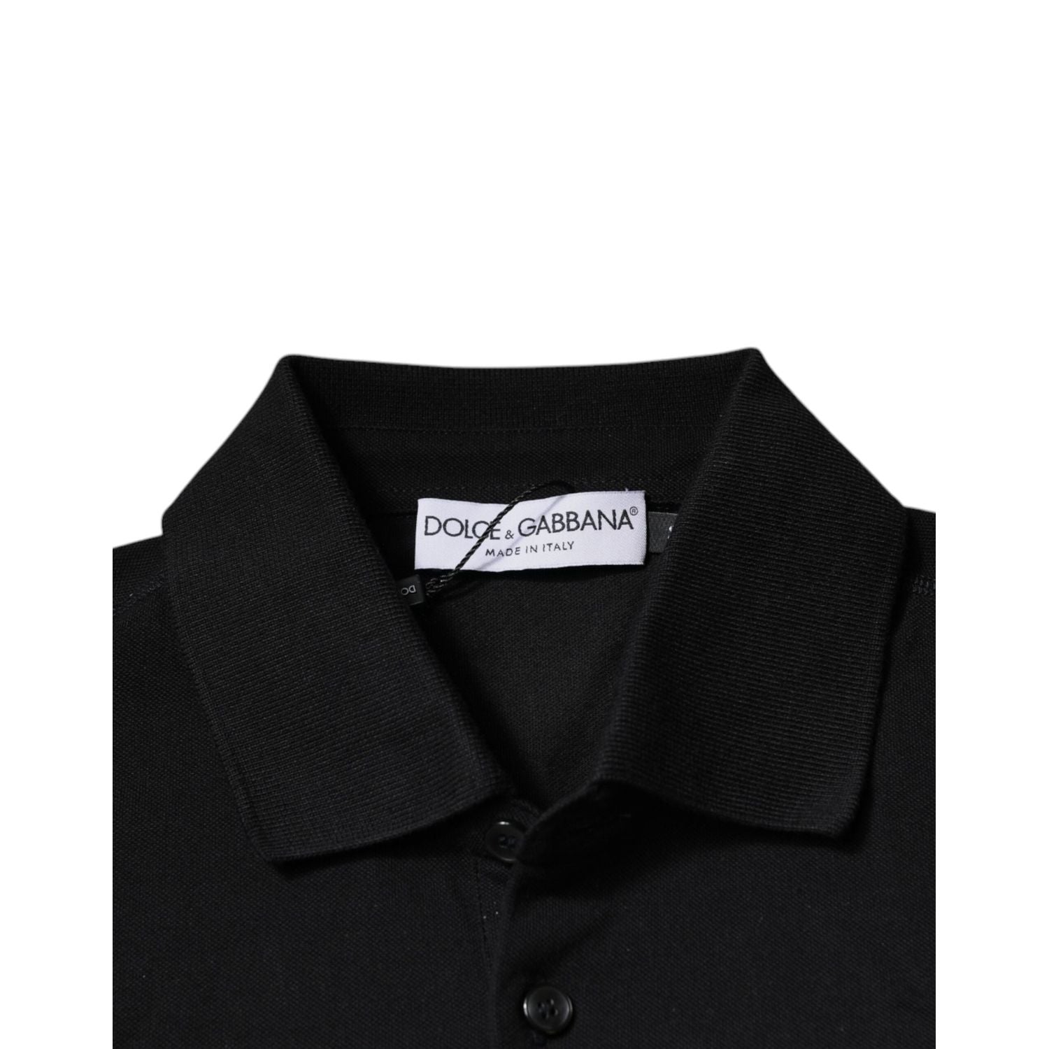 Dolce & Gabbana Black DG Collared Short Sleeves Polo T-shirt