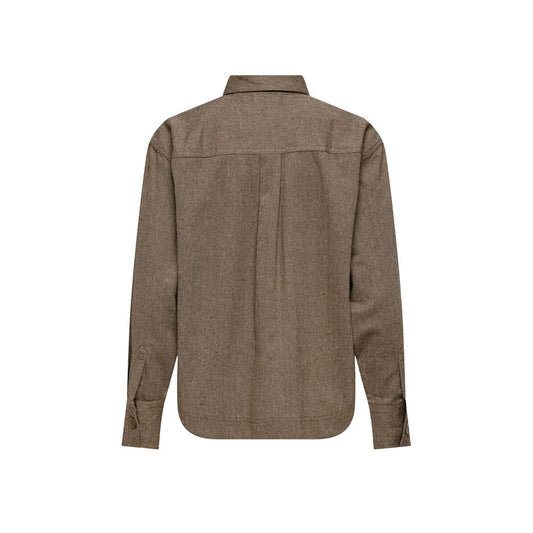 Jacqueline De Yong Beige Recycled Cotton Blouse
