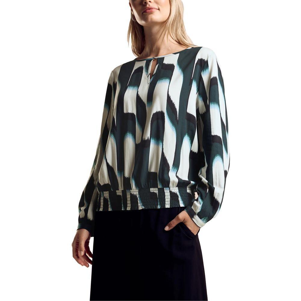 Street One Green Viscose Blouse ST-15165300150-IT36|XXS