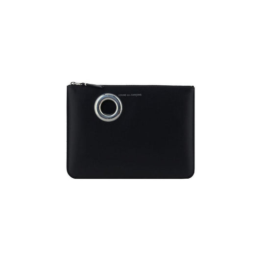 Comme Des Garçons Wallet Silver Eyelet Coin Purse