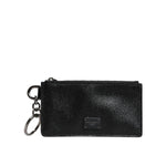 Dolce & Gabbana Black Calfskin Leather DG Logo Card Holder Wallet