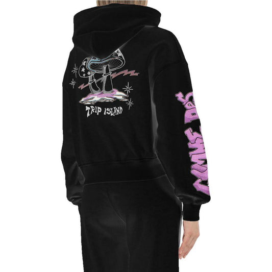 Comme Des Fuckdown Black Cotton Women Sweatshirt