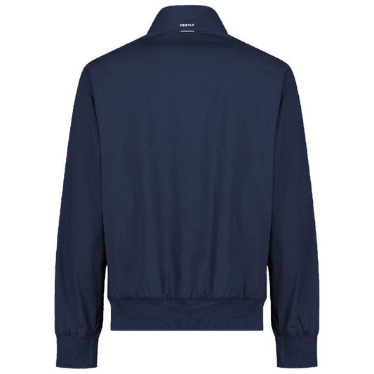 People Of Shibuya Blue Cotton Men's Bomber Jacket
