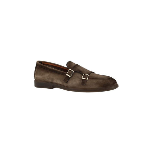 Santoni Leather Loafers Santoni Dark Slate Gray