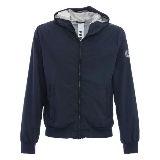 People Of Shibuya Blue Polyester Men Jacket