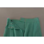 Dolce & Gabbana Mint Green Viscose Pencil Cut Midi Skirt
