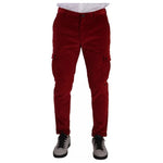 Dolce & Gabbana Red Corduroy Cotton Cargo Skinny Pants PAN72732 -48