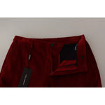 Dolce & Gabbana Red Corduroy Cotton Cargo Skinny Pants PAN72732 -48