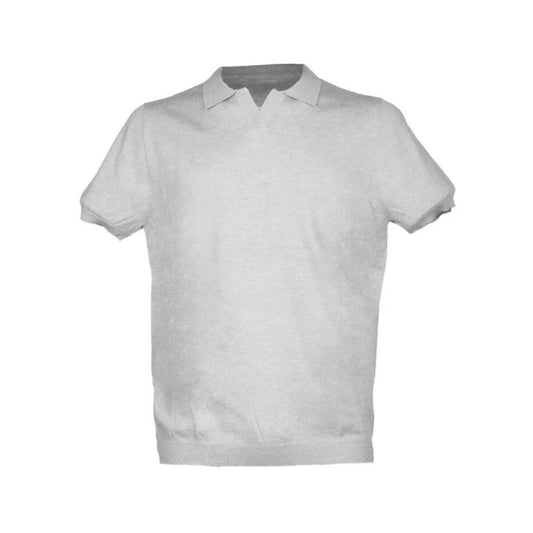 People Of Shibuya Gray Cotton Polo Shirt PE-14569-IT46 | S