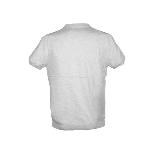 People Of Shibuya Gray Cotton Polo Shirt PE-14569-IT46 | S
