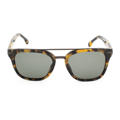 Lozza Bicolor Acetate Sunglasses in tortoise color with green Category 3 lenses, size 53/20/145mm, Made in Italy.