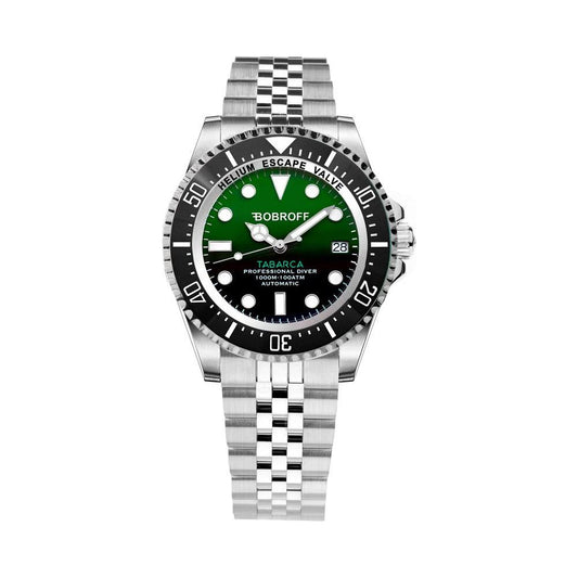 Bobroff Silver Stainless Steel Watch Bobroff Light Gray