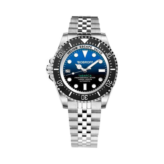 Bobroff Silver Stainless Steel Watch Bobroff Light Gray