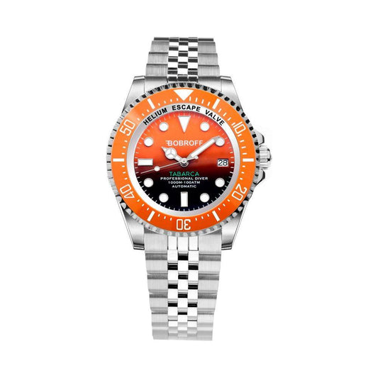 Bobroff Silver Stainless Steel Sport Watch