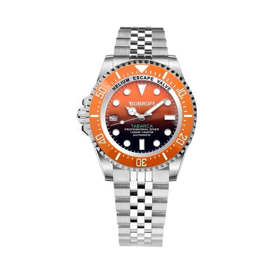 Bobroff Silver Stainless Steel Dress Watch