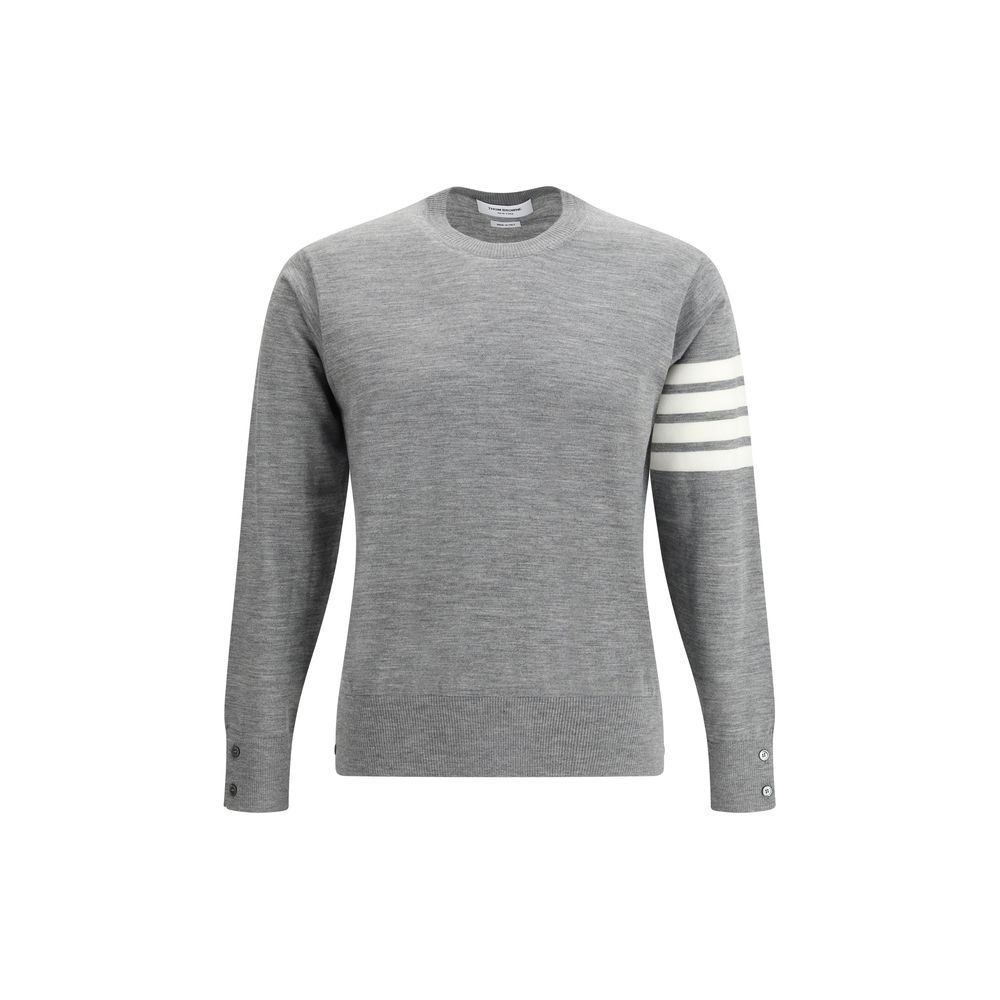 Thom Browne Gray Fleece Wool Sweatshirt