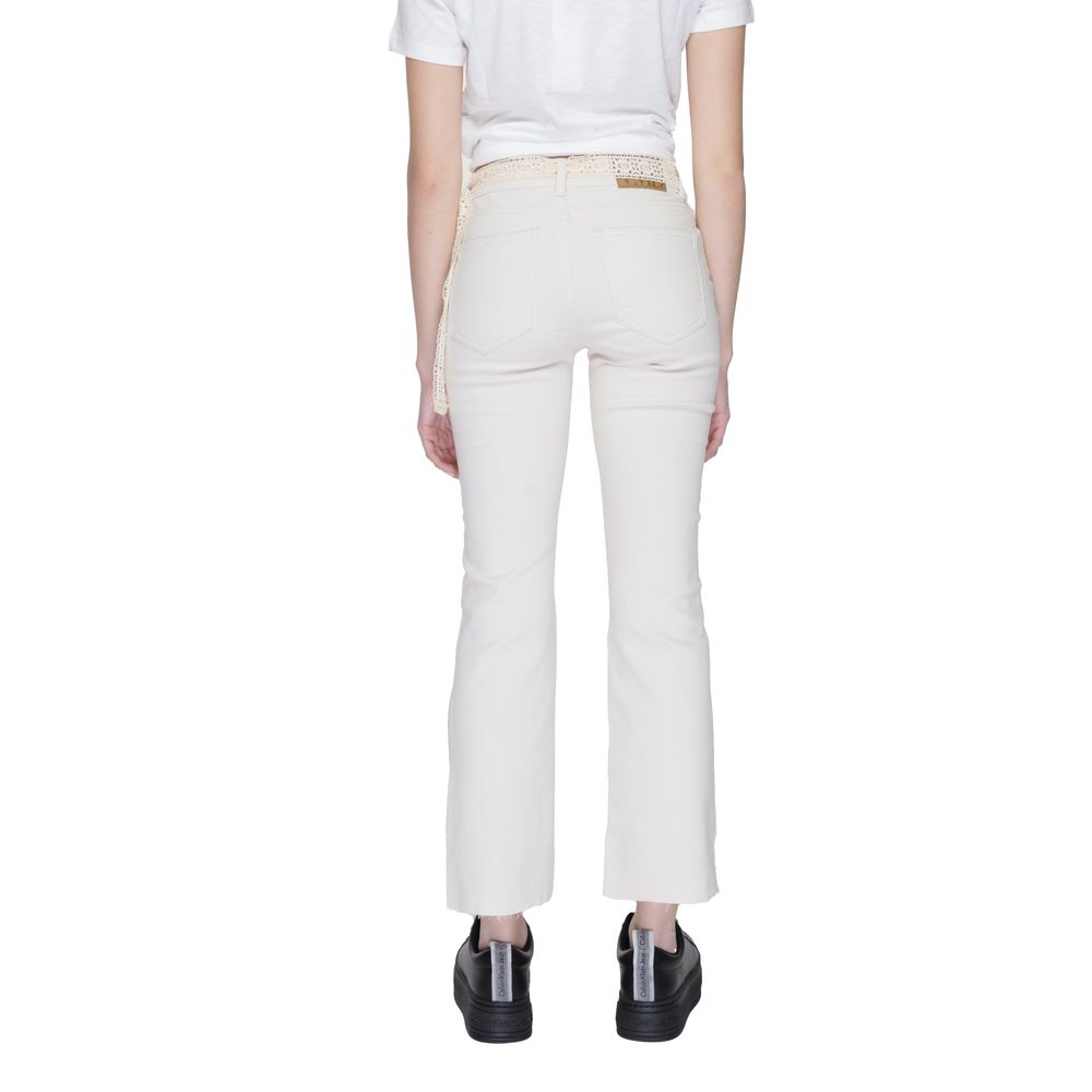 Vero Moda Beige Cotton Bootcut Jeans