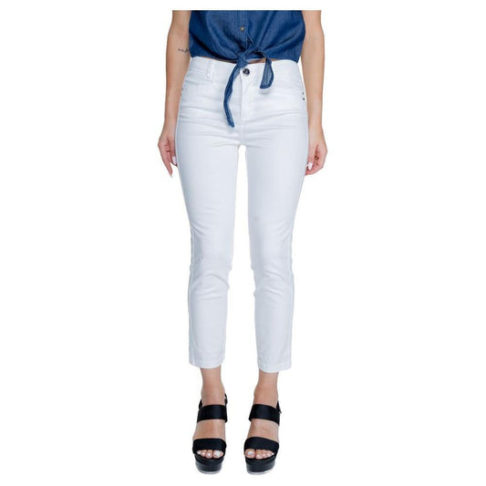 Street One White Cotton Pant ST-14218100008-W36 | L26