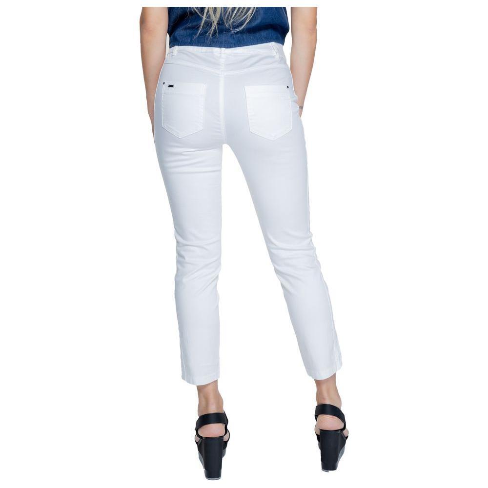 Street One White Cotton Pant ST-14218100008-W36 | L26