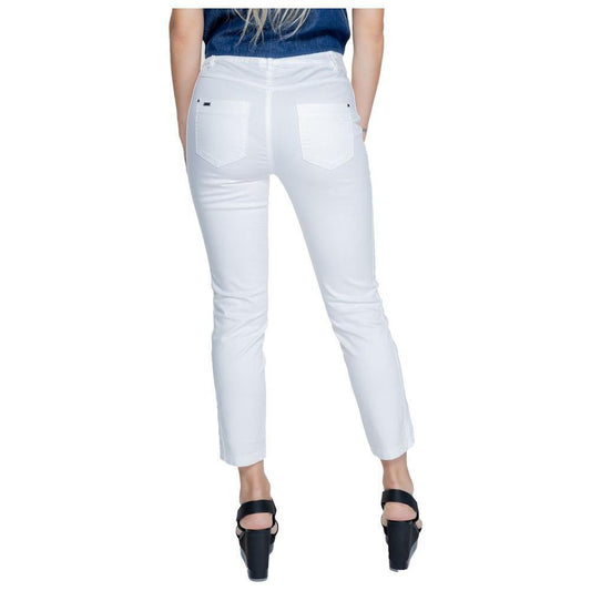 Street One White Cotton Pant ST-14218100008-W36 | L26