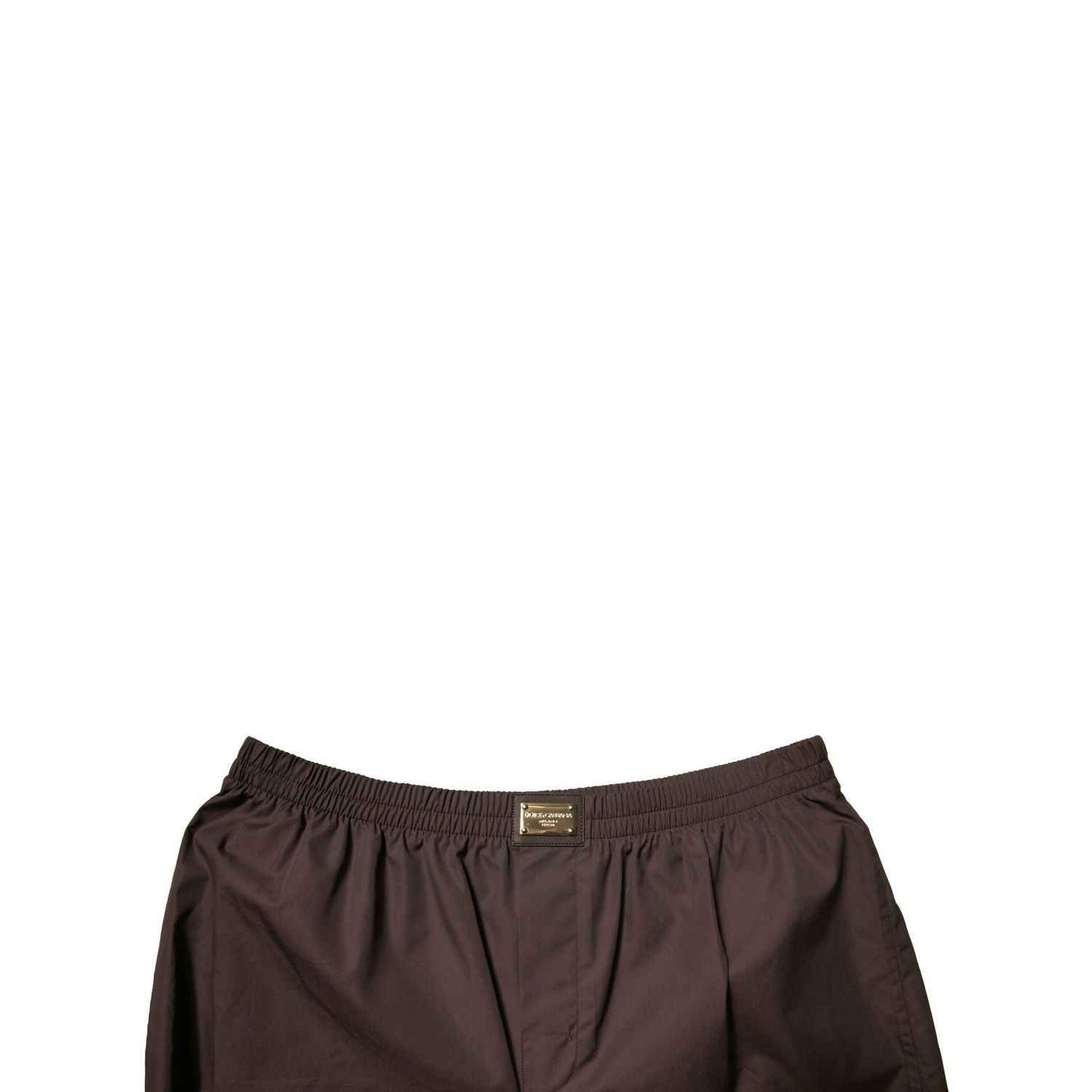 Dolce & Gabbana Brown Cotton Blend Men Mid Waist Shorts
