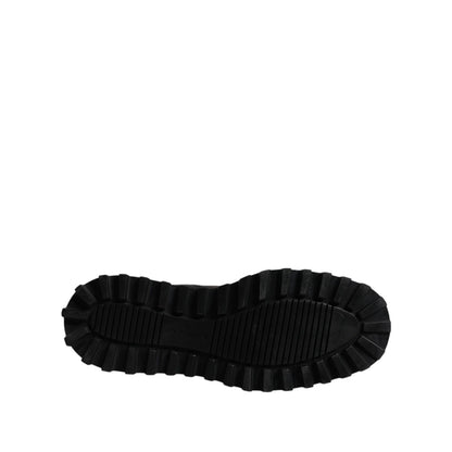 Dolce & Gabbana Black Chelsea Boots Leather Slip On Shoes