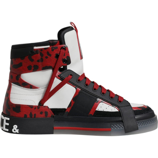 Dolce & Gabbana Multicolor Leather High Top Sneakers Shoes 1728,67345645728,Dolce & Gabbana,EU39/US6,EU40.5/US7.5,EU40/US7,EU41.5/US8.5,EU41/US8,EU42.5/US9.5,EU43.5/US10.5,EU43/US10,High Tops - Sneakers - Shoes,Material: 100% Calf Leather,Men,Men - Shoes,
